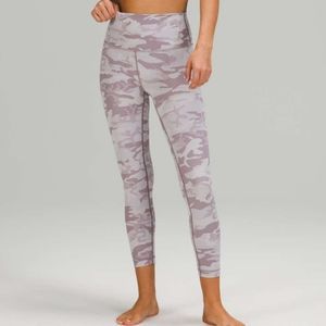LULULEMON Wunder Under Incognito Camo Jacquard iced Iris Violet leggings 2